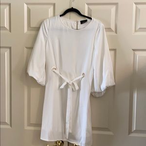 Vici bubble sleeve tie waist dress